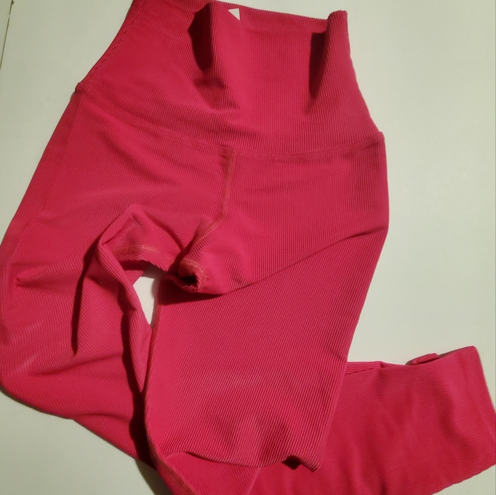 Beach Riot Hot Pink High Rise Ribbed Ayla Legging XS - Picture 6 of 10